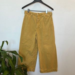 Mustard wide leg pants from Free People